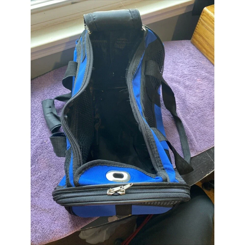 Fashion Pet Travel Gear Small Dog Cat Carrier‎ Blue Pre Owned